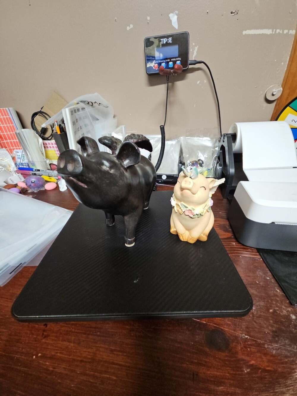 Flying Pig Figurines Lot Of 2